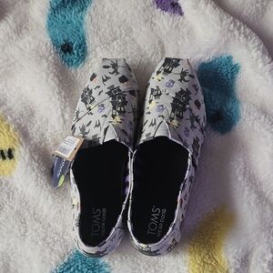 Toms Halloween Themed Flats with Black and Purple Accents
